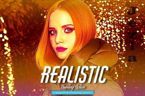 Realistic Painting Photoshop Action Realistic Painting Photoshop Action