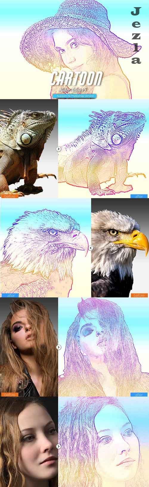 Cartoon Maker Photoshop Action V6 - 5457342 Cartoon Maker Photoshop Action V6 - 5457342