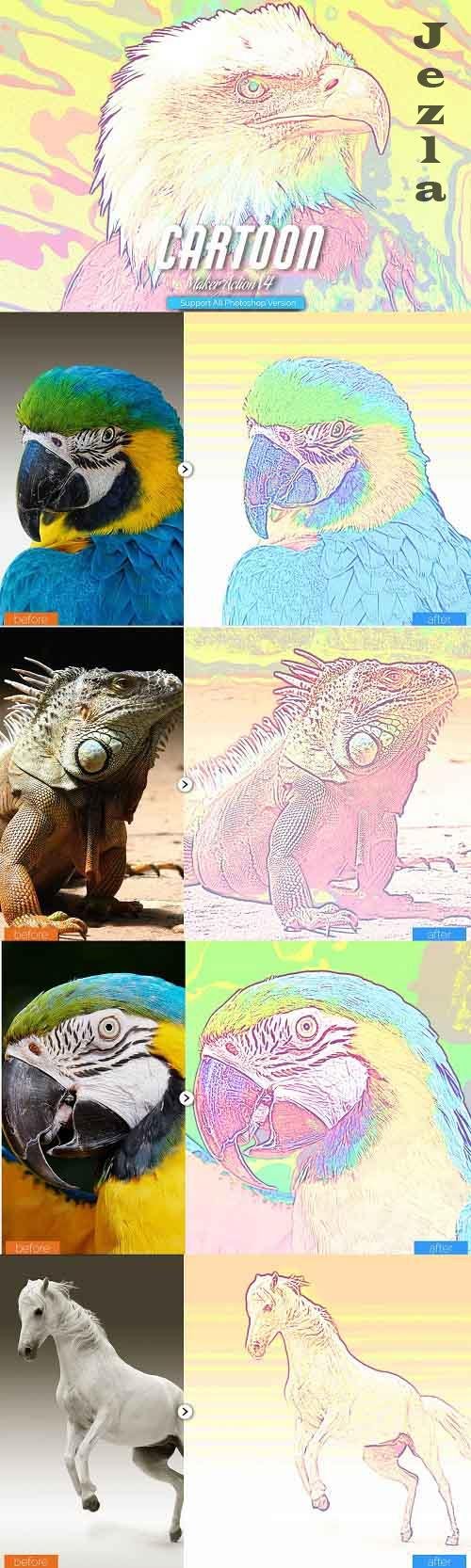Cartoon Maker Photoshop Action V4 - 5457161 Cartoon Maker Photoshop Action V4 - 5457161