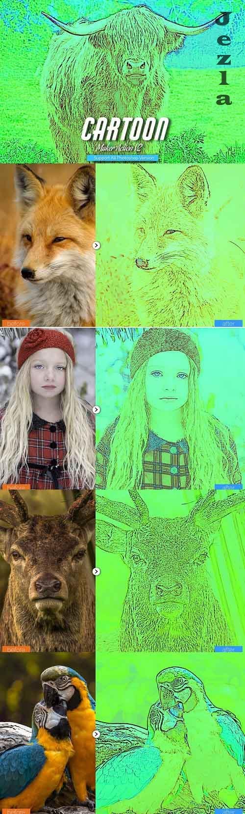 Toon Maker Photoshop Action V2 - 5457093 Toon Maker Photoshop Action V2 - 5457093