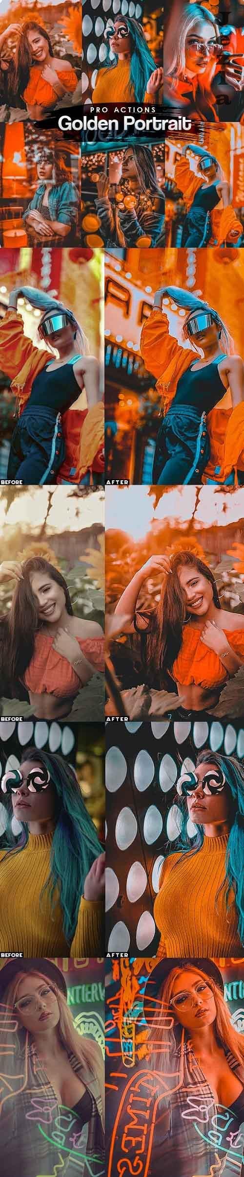 Golden Portrait Photoshop Actions - 27660597 Golden Portrait Photoshop Actions - 27660597