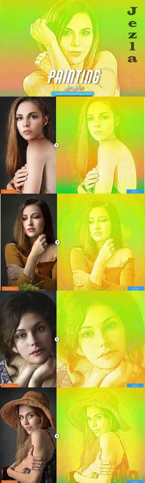 Painting Art Photoshop Action - 5469363 Painting Art Photoshop Action - 5469363