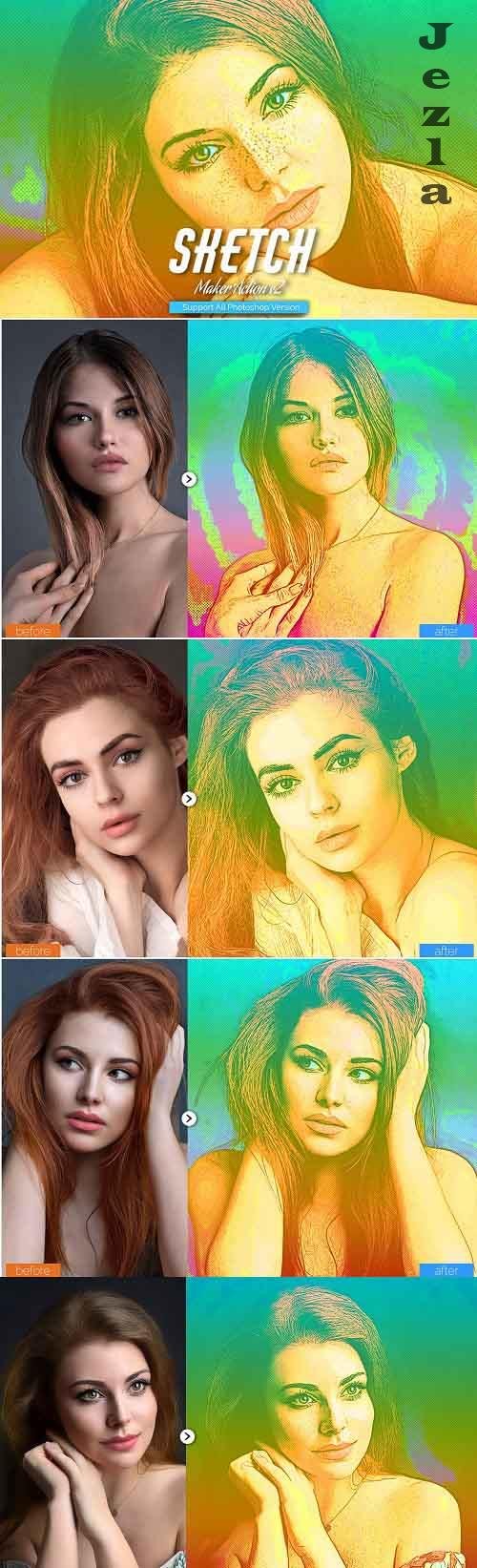 Color Sketch Photoshop Action V2 - 5467241 Color Sketch Photoshop Action V2 - 5467241