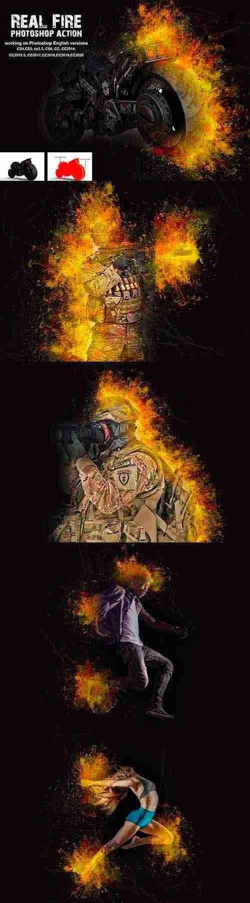 CreativeMarket - Real Fire PHSP Action 5265414