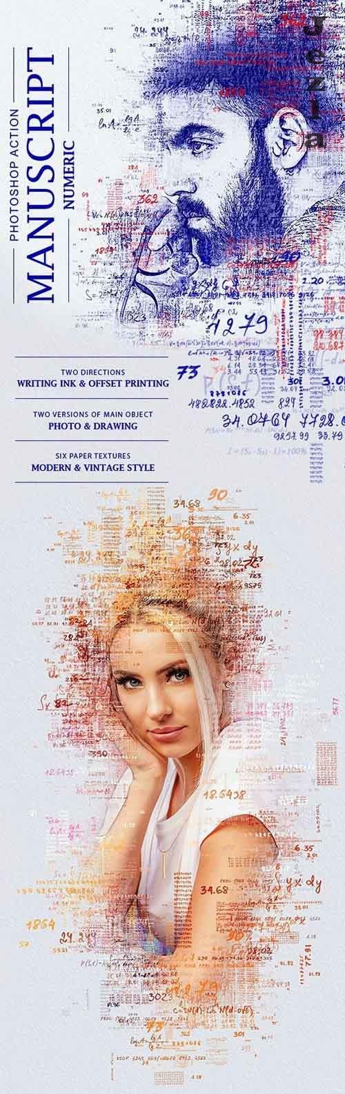 GraphicRiver - Manuscript (Numeric) PHSP Action 28764150