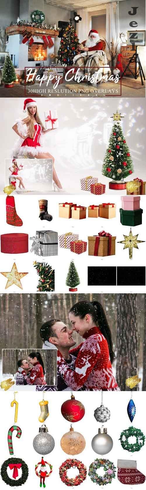 30 Happy Christmas Photoshop Overlays, new year holidays - 985528 30 Happy Christmas Photoshop Overlays, new year holidays - 985528