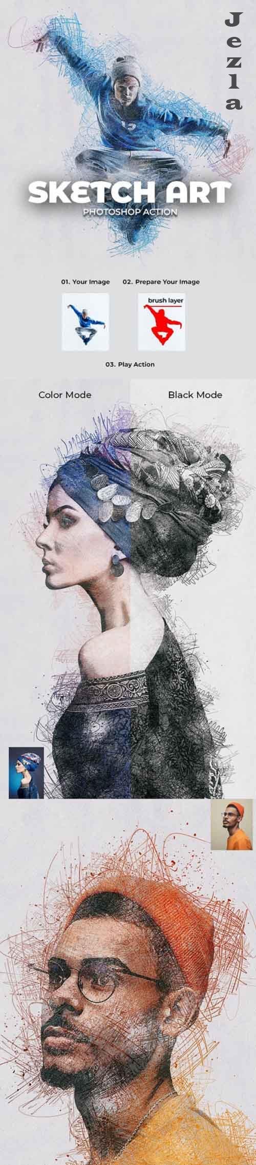 GraphicRiver - Sketch Art PHSP Action 28442002