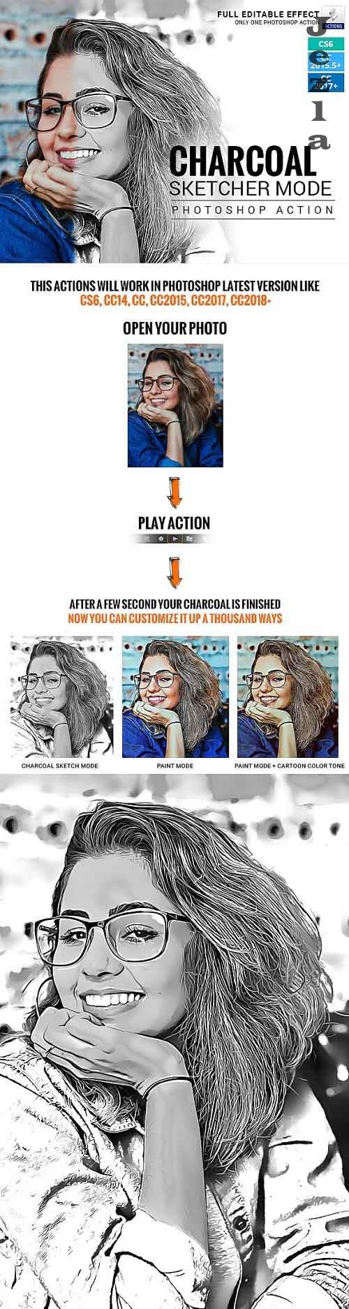 GraphicRiver - Charcoal Sketcher Mode - Photoshop Action 28741156 GraphicRiver - Charcoal Sketcher Mode - Photoshop Action 28741156
