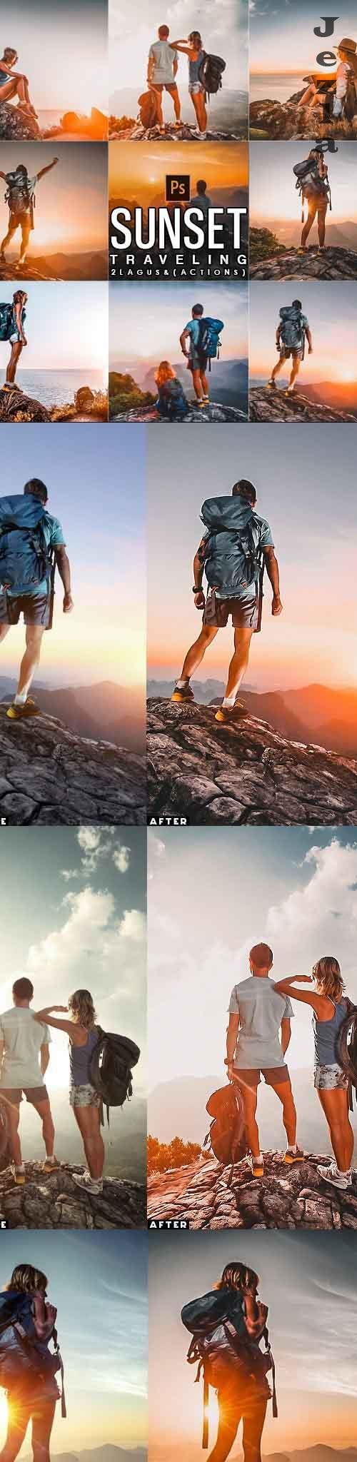 Sunset Traveling Photoshop Actions - 29002653 Sunset Traveling Photoshop Actions - 29002653