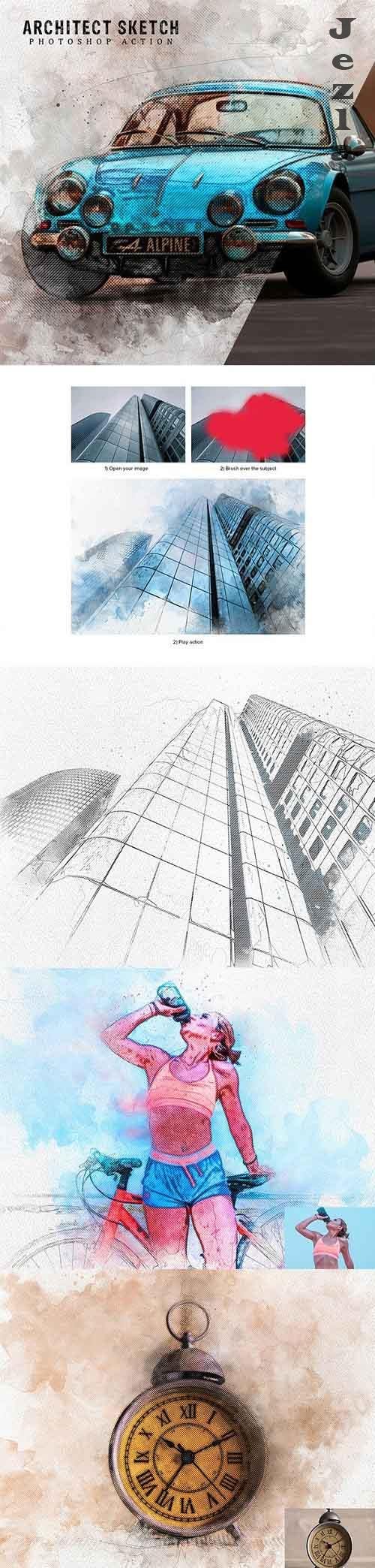 GraphicRiver - Architect Sketch Photoshop Action 28522875 GraphicRiver - Architect Sketch Photoshop Action 28522875