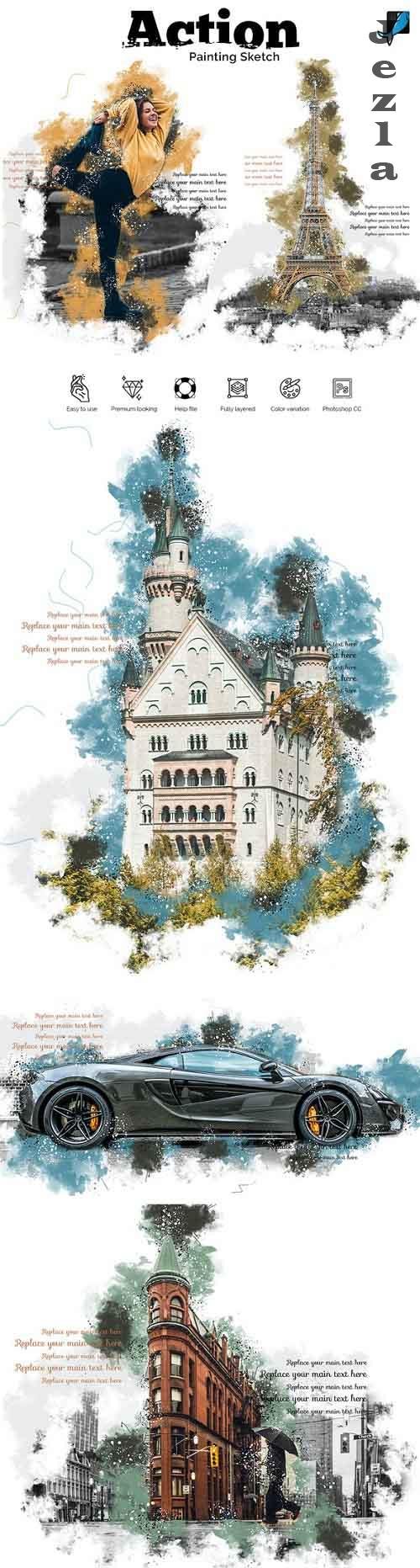 GraphicRiver - Painting Sketch Photoshop Action 28913125 GraphicRiver - Painting Sketch Photoshop Action 28913125
