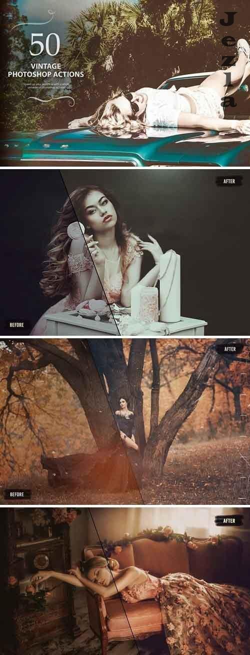 50 Vintage Photoshop Actions 50 Vintage Photoshop Actions