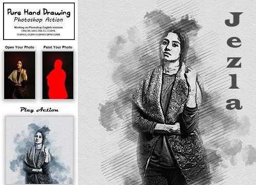 CreativeMarket - Pure Hand Drawing Photoshop Action 5354336 CreativeMarket - Pure Hand Drawing Photoshop Action 5354336