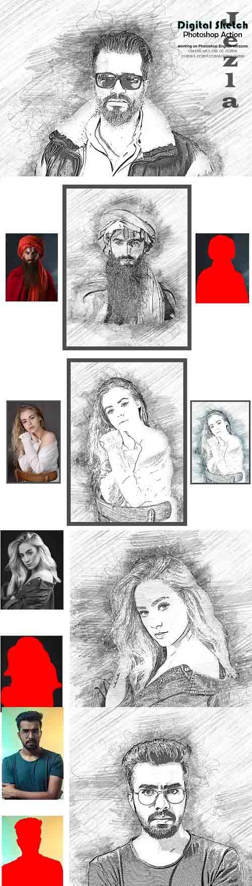 CreativeMarket - Digital Sketch Photoshop Action 5218660 CreativeMarket - Digital Sketch Photoshop Action 5218660
