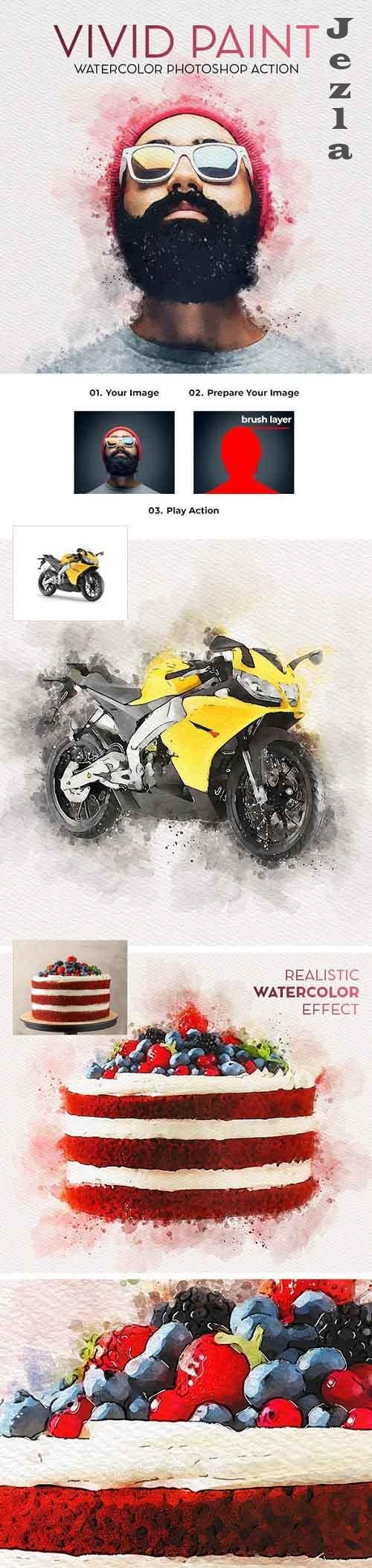GraphicRiver - Vivid Paint - Watercolor PHSP Action 28736835