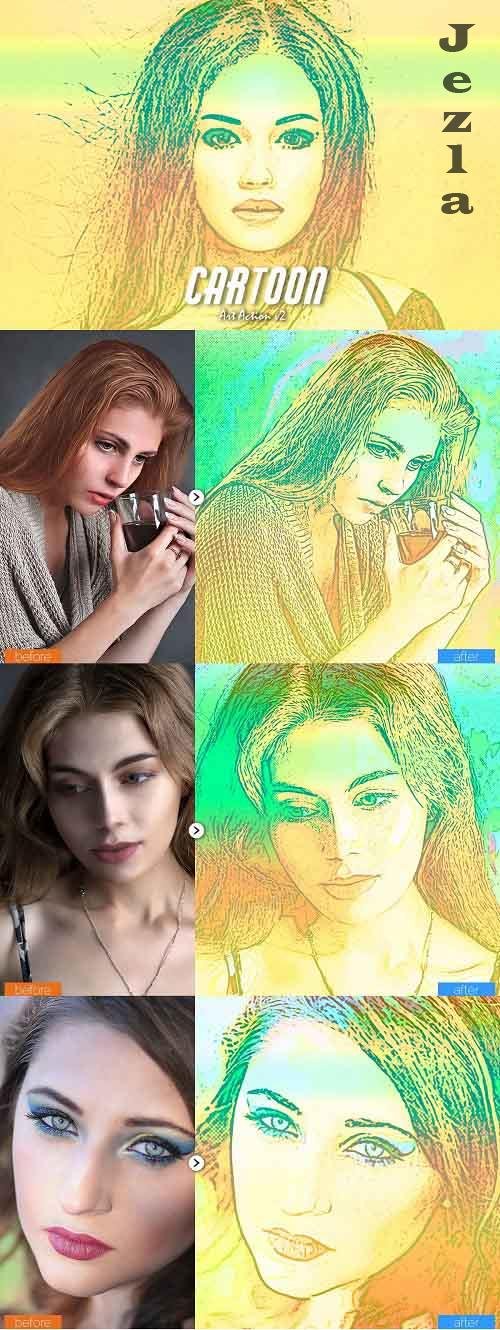 Cartoon Photoshop Action V2 - 5619934 Cartoon Photoshop Action V2 - 5619934