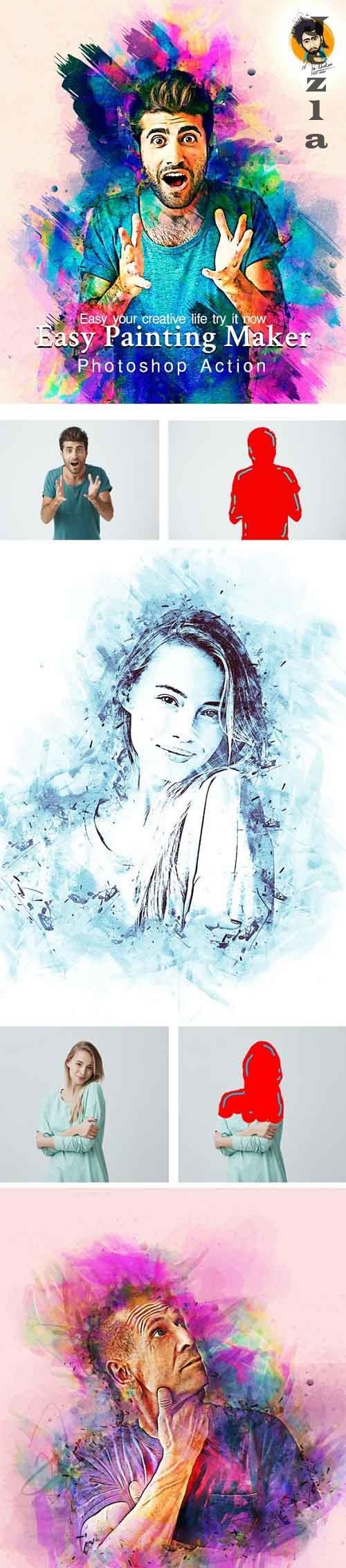GraphicRiver - Easy Painting Maker Photoshop Action 28782459 GraphicRiver - Easy Painting Maker Photoshop Action 28782459
