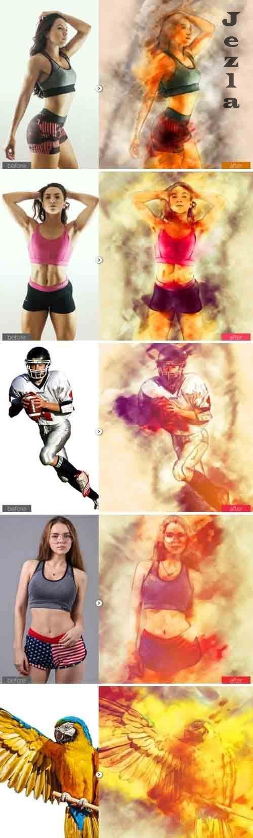 Digital Paint Photoshop Action - 1060497 Digital Paint Photoshop Action - 1060497