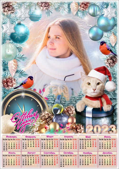 Новогодний календарь - Сегодня Васька очень горд, ведь он теперь не просто кот, а символ года в Новый Год