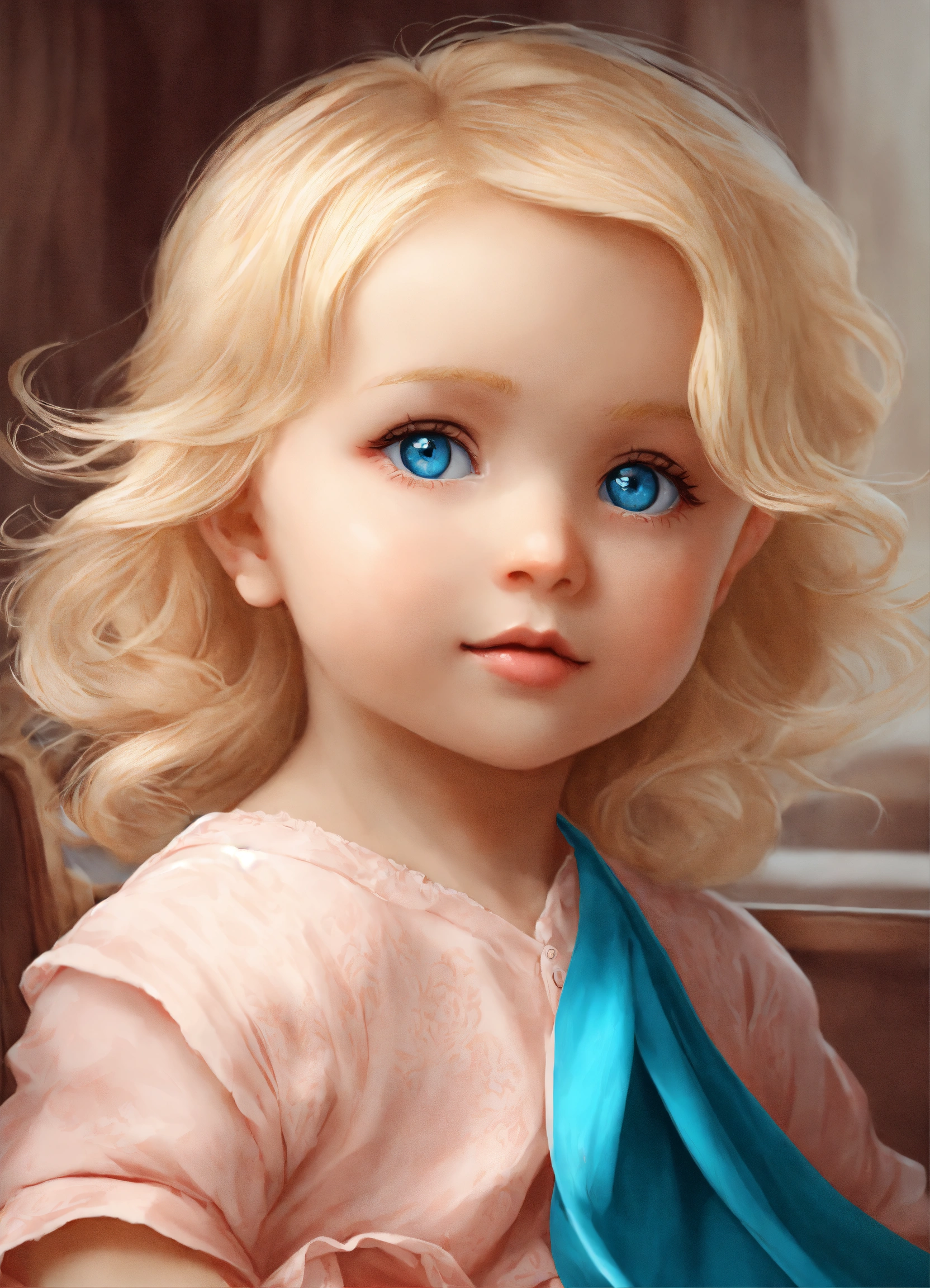 Милая девочка с голубыми глазами