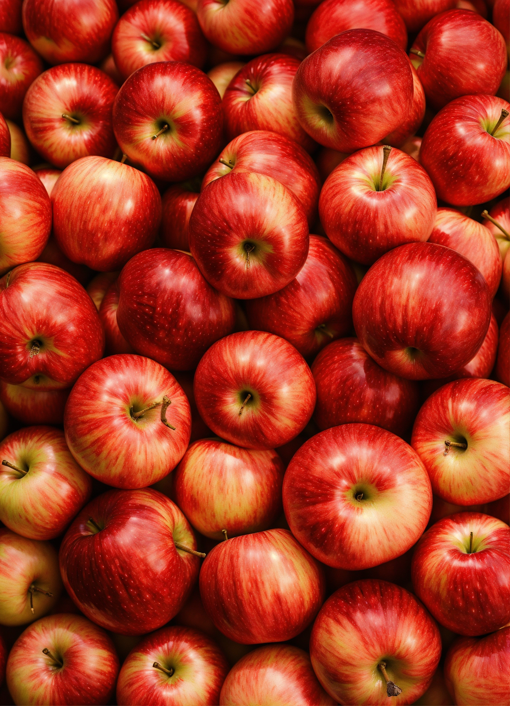 Яркие красные яблоки крупным планом
