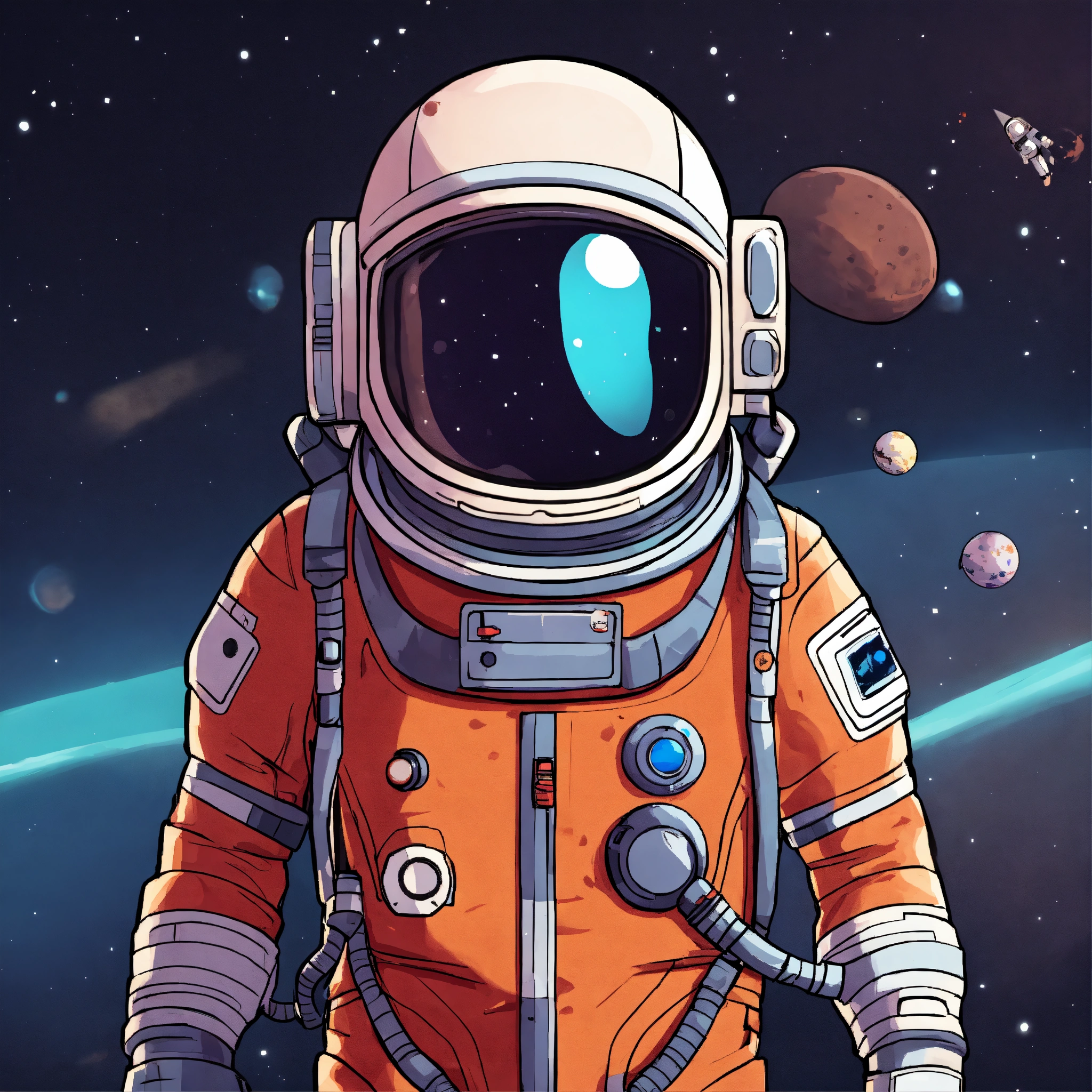 Космонавт - взгляд в бесконечность