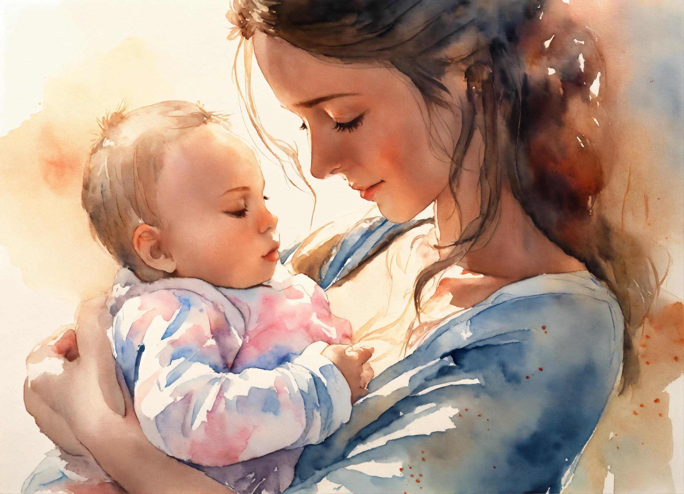 Мать и ребёнок, нежность - день матери