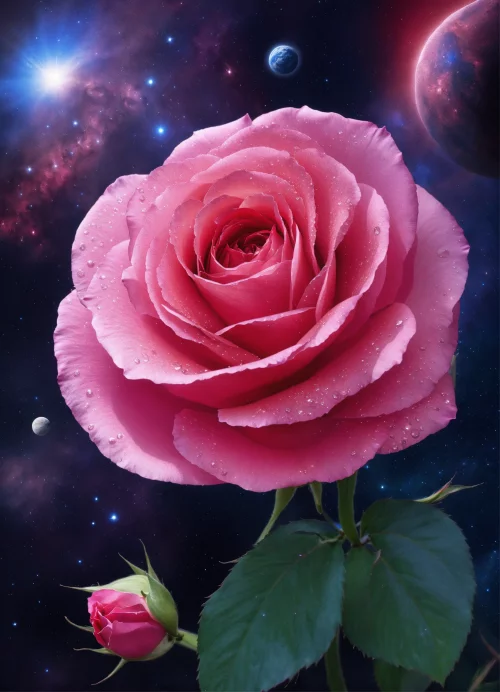 Роза среди космических светил